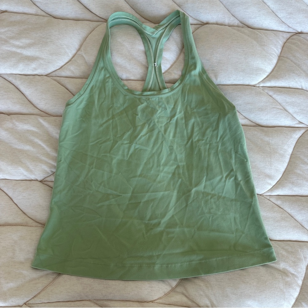 Lululemon Run Cool Racerback Nulu Tank Top size 8 color mint green